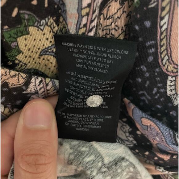 Maeve by Anthropologie Leslie Paisley Midi Dress Medium Faux Wrap Floral Boho - Picture 8 of 8